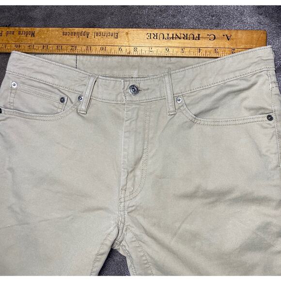 Levi's 511 Red Tab Black Patch Size 32 X 28 (34X30) Khaki Stretch Slim Fit Jeans - Picture 6 of 10